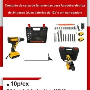 A4263-AR Conjunto de Caixa de Ferramentas para Furadeira Elétrica