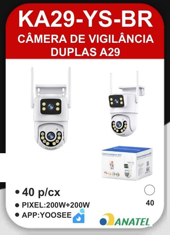 KA29-YS-BR Câmera de Vigilância Duplas A29