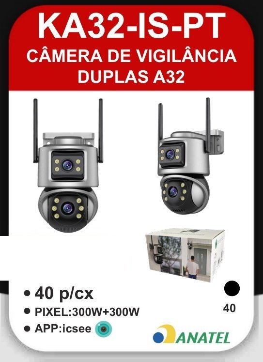 KA32-IS-PT Câmera de Vigilância Duplas A32