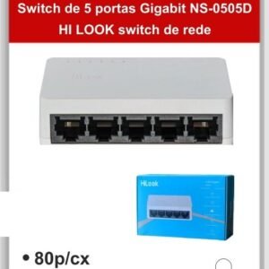 A2184 Switch de 5 Portas Gigabit NS-0505D Hi Look Switch de Rede