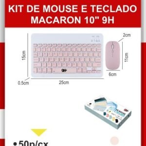 A6732-ROSA Kit de Mouse e Teclado Macaron 10" 9H