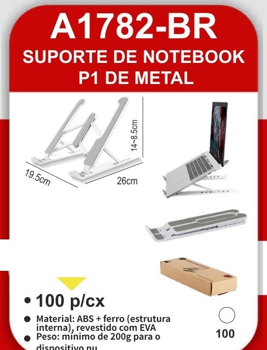 A1782-BR Suporte de Notebook P1 de Metal
