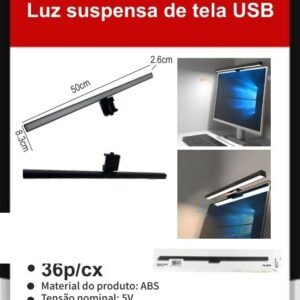 A7258-PT Luz Suspensa de Tela USB