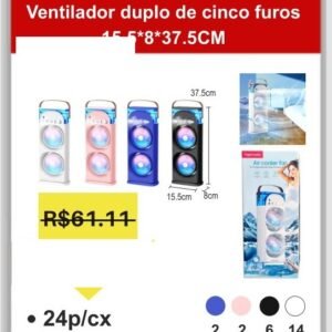 A1804-MX1 Ventilador Duplo de Cinco Furos