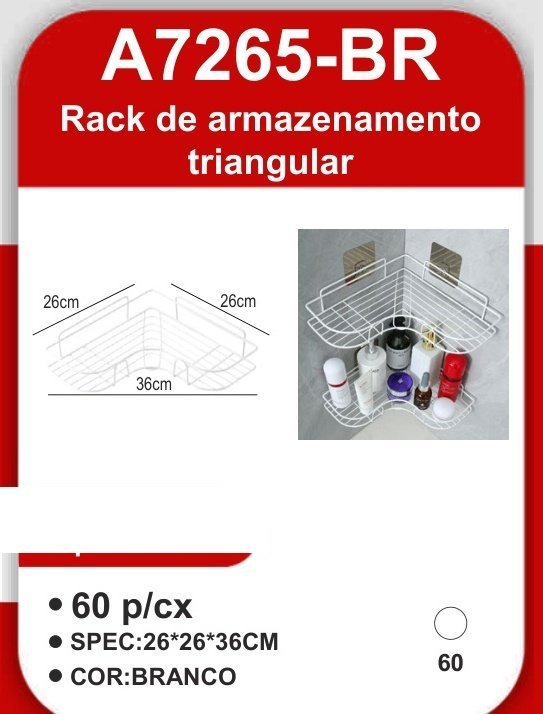 A7265-BR Rack de Armazenamento Triangular