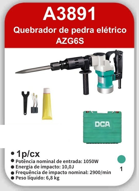A3891-2 A3891 Quebrador de Pedra Elétrico AZG6S