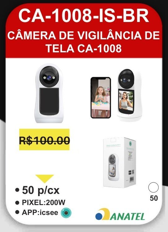 CA-1008-IS-BR Câmera de Vigilância de Tela CA-1008