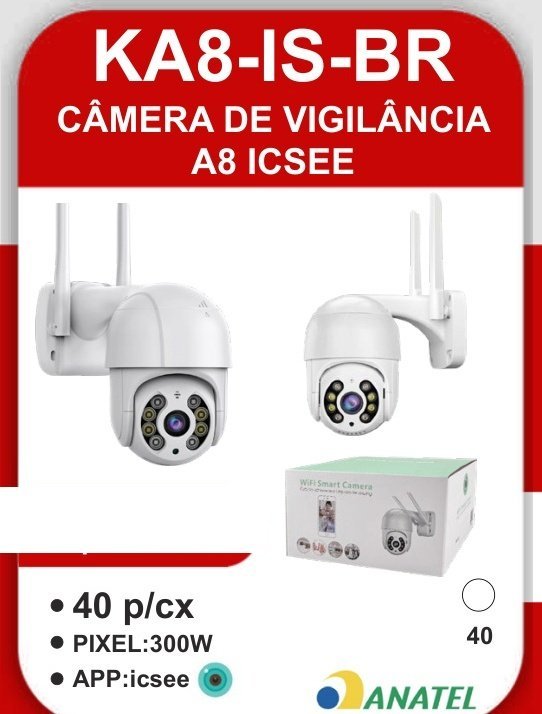 KA8-IS-BR Câmera de Vigilância A8