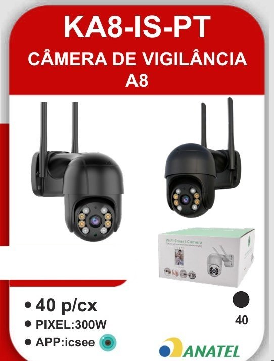 KA8-IS-PT Câmera de Vigilância A8