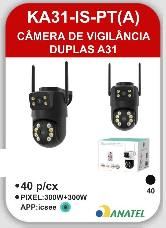 KA31-IS-PT(A) Câmera de Vigilância Duplas A31