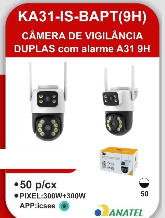 KA31-IS-BAPT(9H) Câmera de Vigilância Duplas