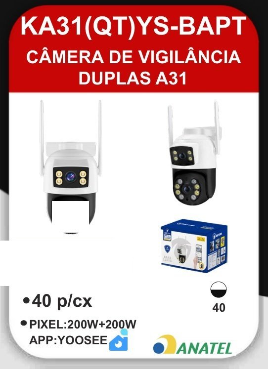 KA31(QT)YS-BAPT Câmera de Vigilância Duplas A31