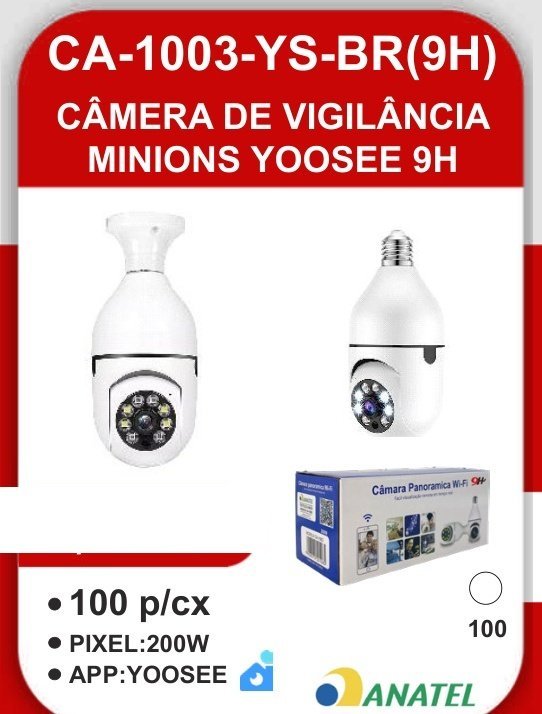 CA-1003-YS-BR(9H) Câmera de Vigilância Minions Yoosee 9H