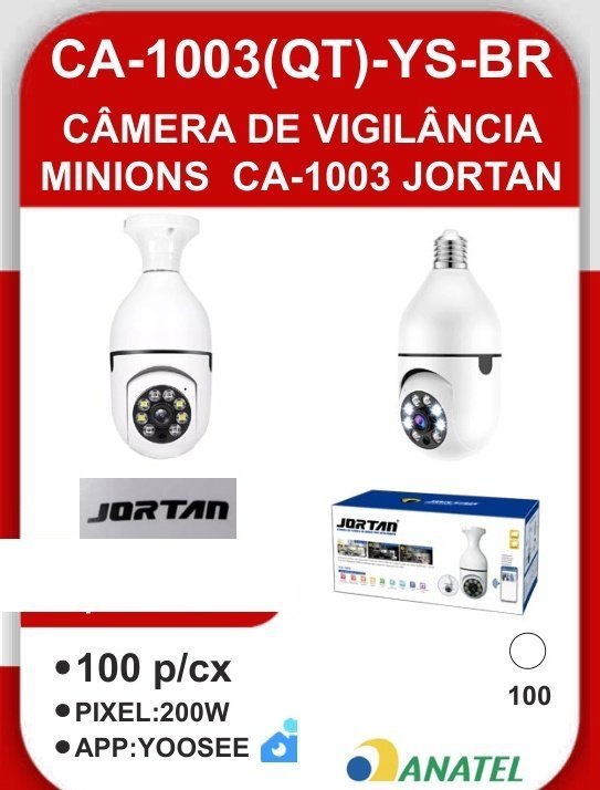 CA-1003(QT)-YS-BR Câmera de Vigilância Minions Jortan