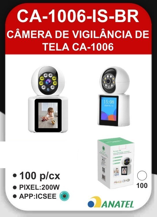 CA-1006-IS-BR Câmera de Vigilância de Tela