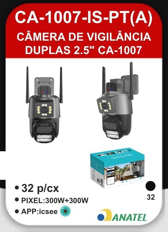 CA-1007-IS-PT(A) Câmera de Vigilância Duplas