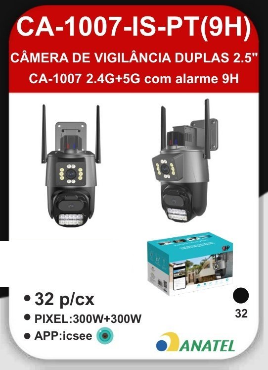 CA-1007-IS-PT(9H) Câmera de Vigilância Duplas