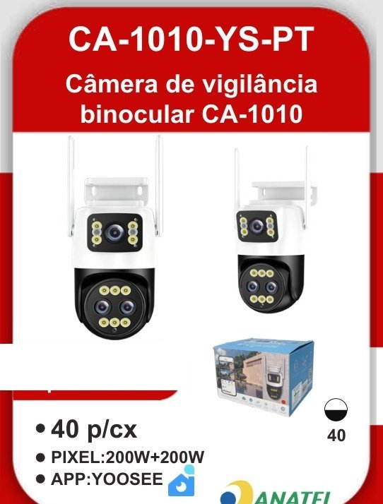 CA-1010-YS-PT Câmera de Vigilância Binocular CA-1010