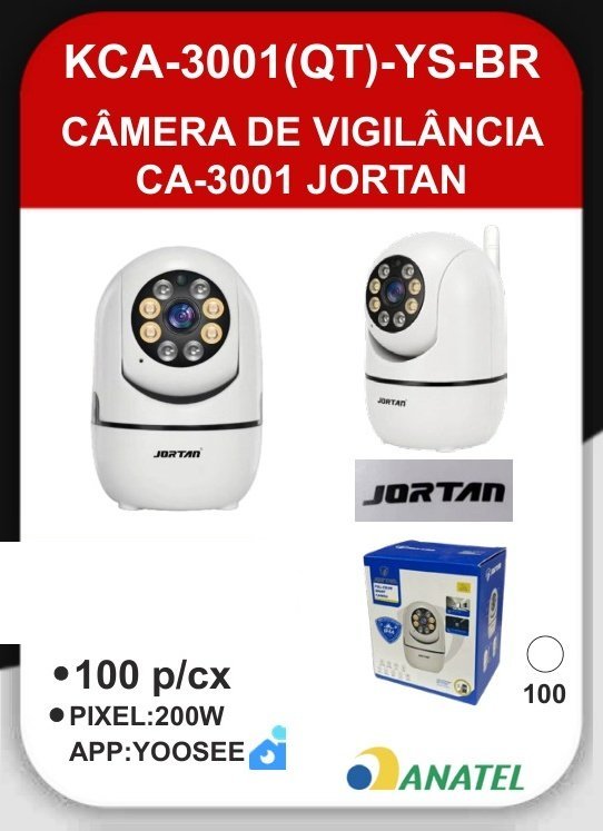 KCA-3001(QT)-YS-BR Câmera de Vigilância Jortan