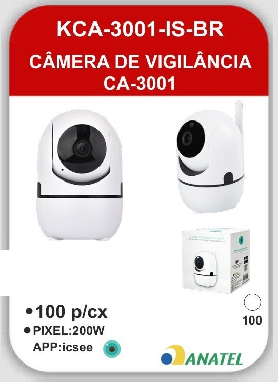 KCA-3001-IS-BR Câmera de Vigilância CA-3001