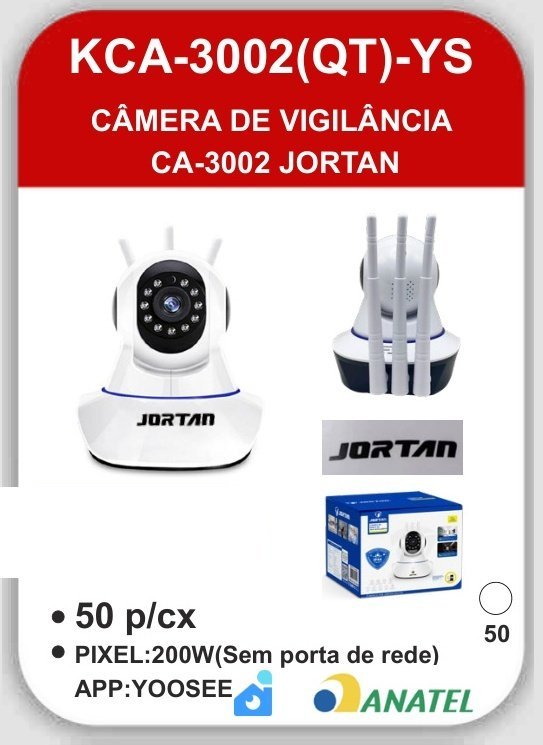 KCA-3002(QT)-YS Câmera de Vigilância CA-3002 Jortan