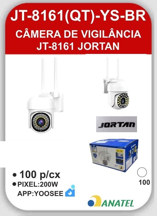 JT-8161(QT)-YS-BR Câmera de Vigilância JT-8161 Jortan