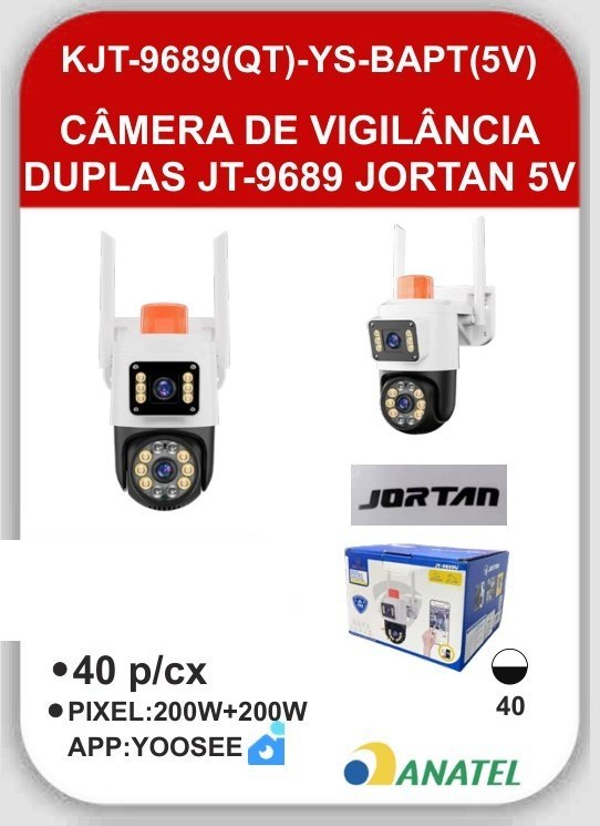 KJT-9689(QT)-YS-BAPT(5V) Câmera de Vigilância Duplas Jortan