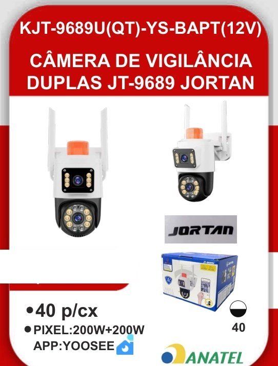 KJT-9689U(QT)-YS-BAPT(12V) Câmera de Vigilância Duplas JT-9689 Jortan