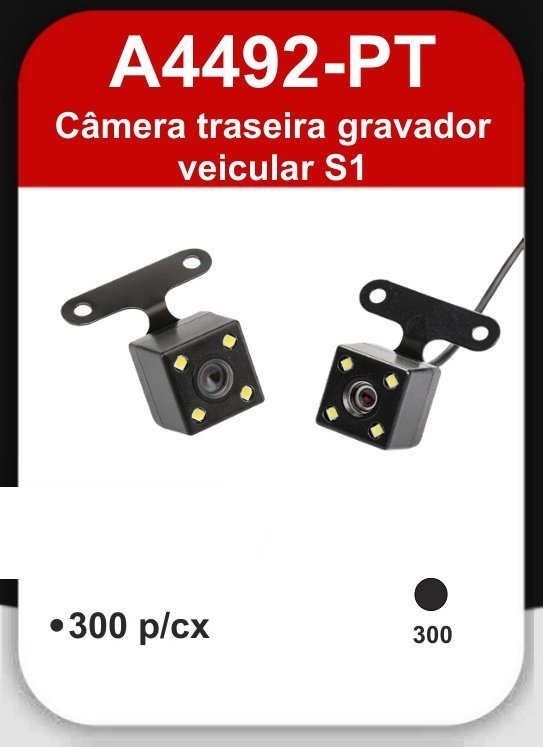 A4492-PT Câmera Traseira Gravador Veicular S1