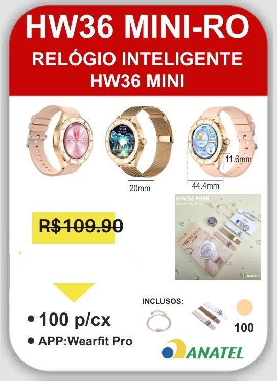 HW36 MINI-RO Relógio Inteligente