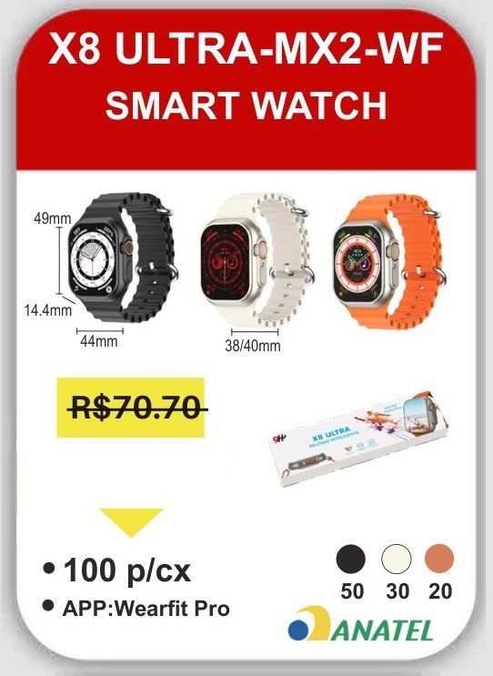 X8 ULTRA-MX2-WF Smart Watch