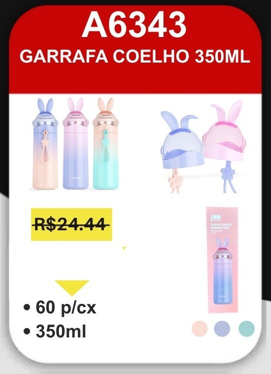 A6343 Garrafa Coelho 350ML