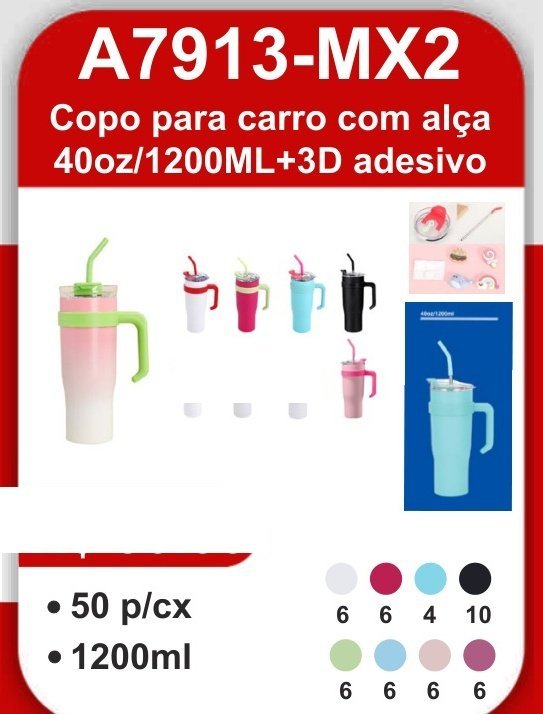 A7913-MX2 Copo para Carro com Alça