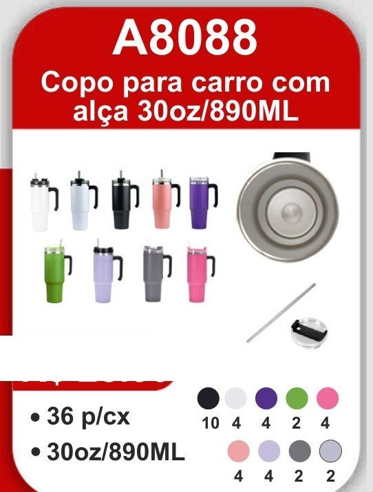 A8088 Copo para Carro com Alça