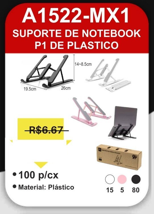 A1522-MX1 Suporte de Notebook P1 de Plastico