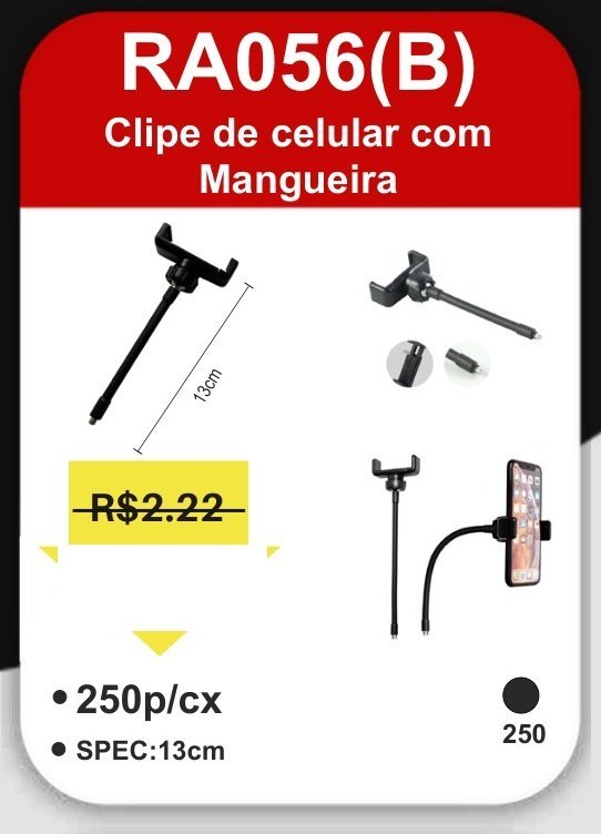 RA056(B) Clipe de Lular com Mangueira