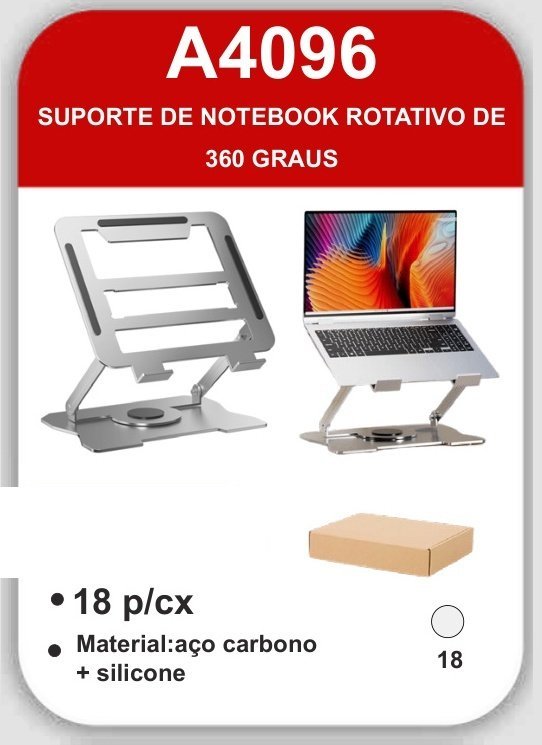 A4096 Suporte de Notebook Rotativo de 360 Graus