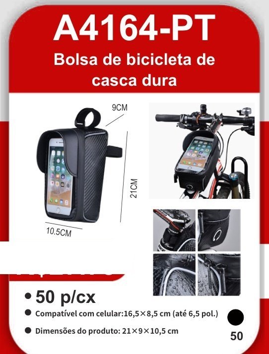 A4164-PT Bolsa de Bicicleta de Casca Dura