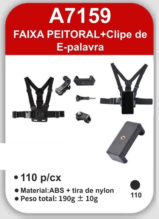A7159 Faixa PEITORAL+CLIPE de E-PALAVRA