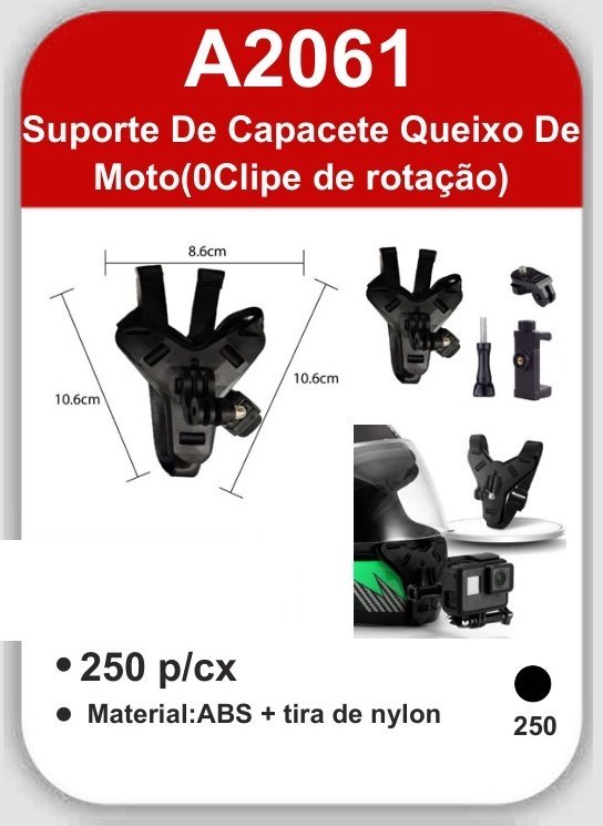 A2061 Suporte de Capa Te Queixo de MOTO(0CLIPE de Rotação)