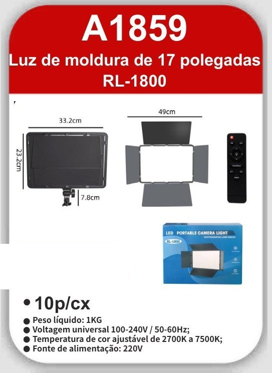 A1859 Luz de Moldura de 17 Polegadas RL-1800