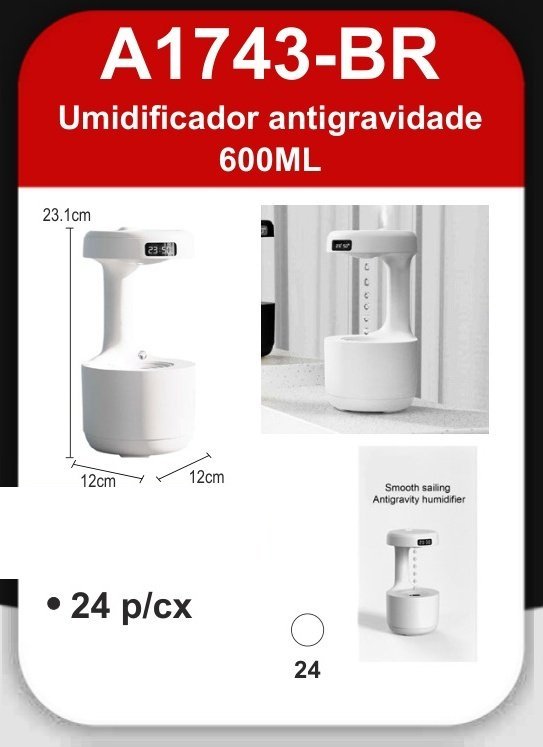 A1743-BR Umidificador Antigravidade 600ML