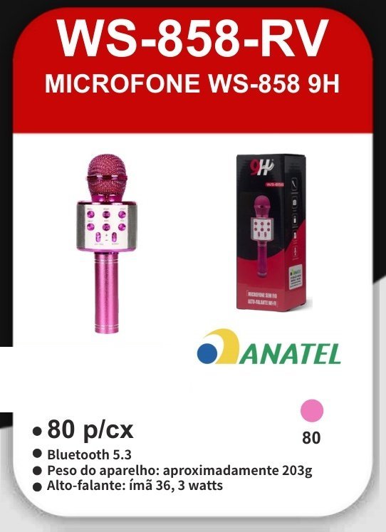 WS-858-RV Microfone WS-858 9H