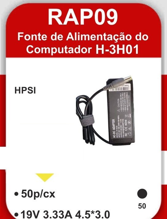 RAP09 Fonte de Alimentação do Computador H-3H01