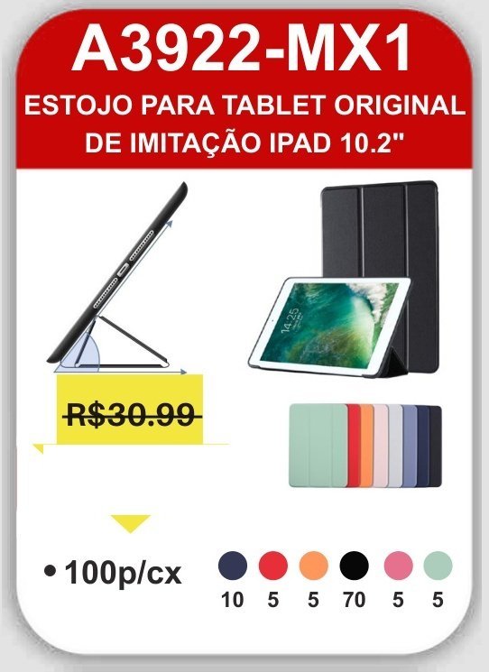 A3922-MX1 Estojo para Tablet de Imitação Ipad 10.2″