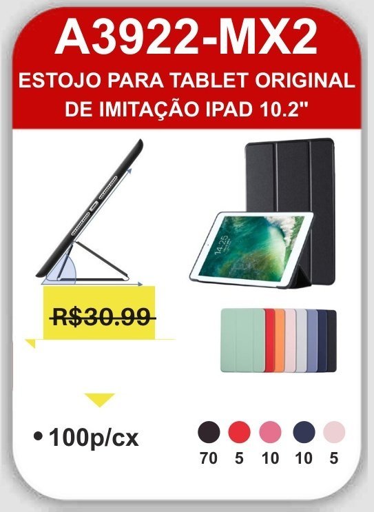 A3922-MX2 Estojo para Tablet de Imitação Ipad 10.2″