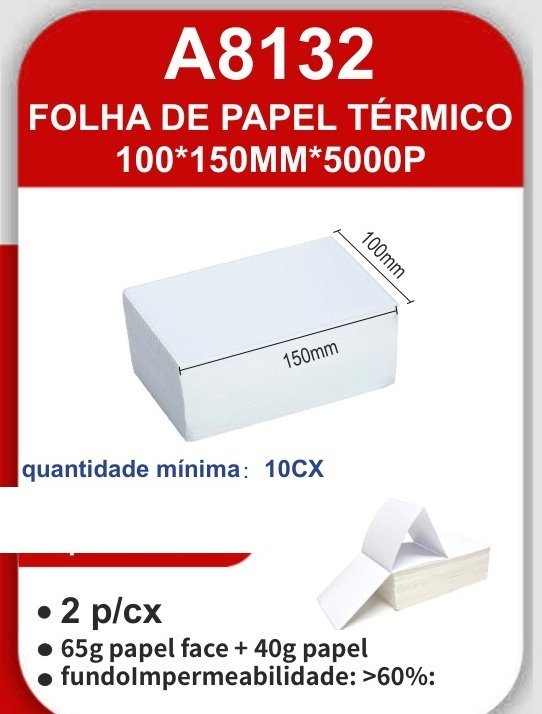 A8132 Folha de Papel Térmico