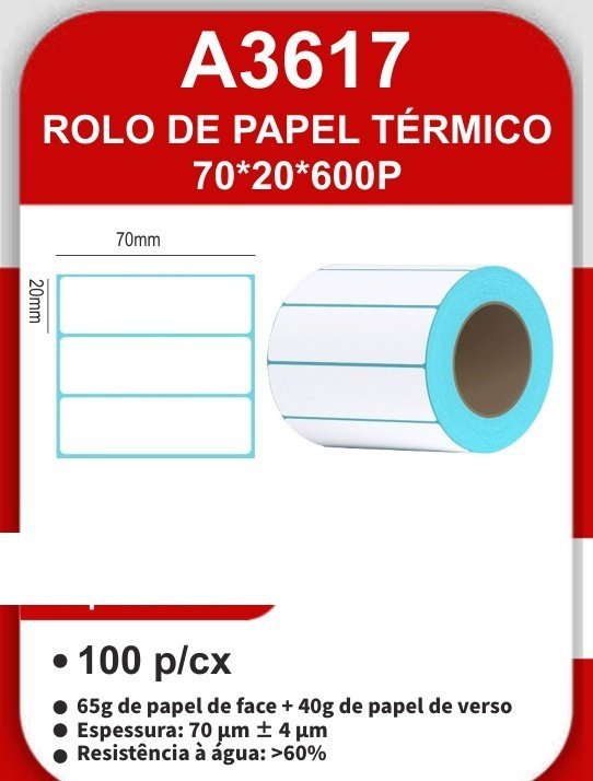 A3617 Rolo de Papel Térmico