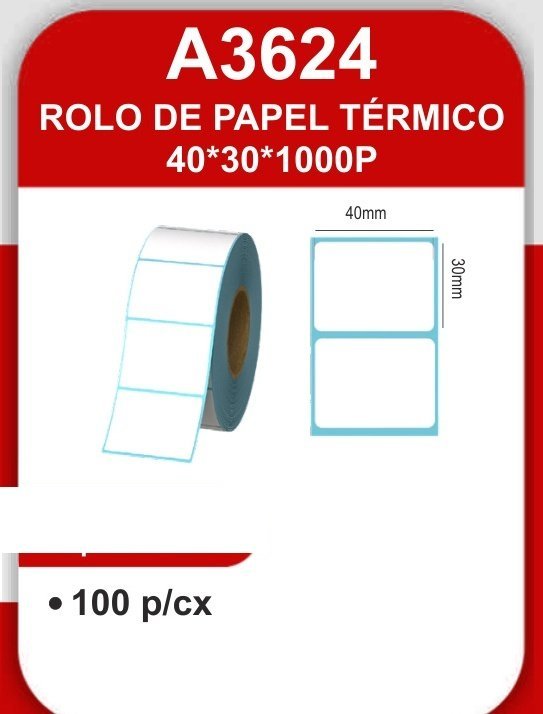 A3624 Rolo de Papel Térmico