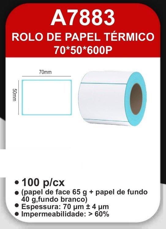 A7883 Rolo de Papel Térmico